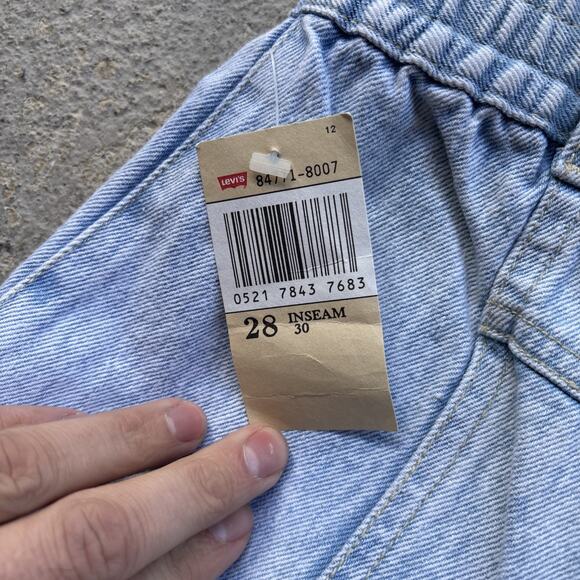 Deadstock 90s Dockers Jeans 28x30 Pleated Denim Levi’s Baggy Acid Wash Vintage - Picture 14 of 14